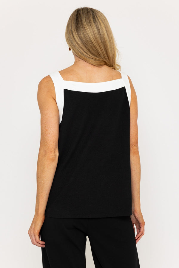 Carraig Donn Black & White Contrast Cami Top