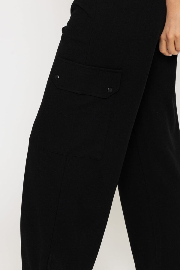Carraig Donn Black Wide Leg Cargo Trousers