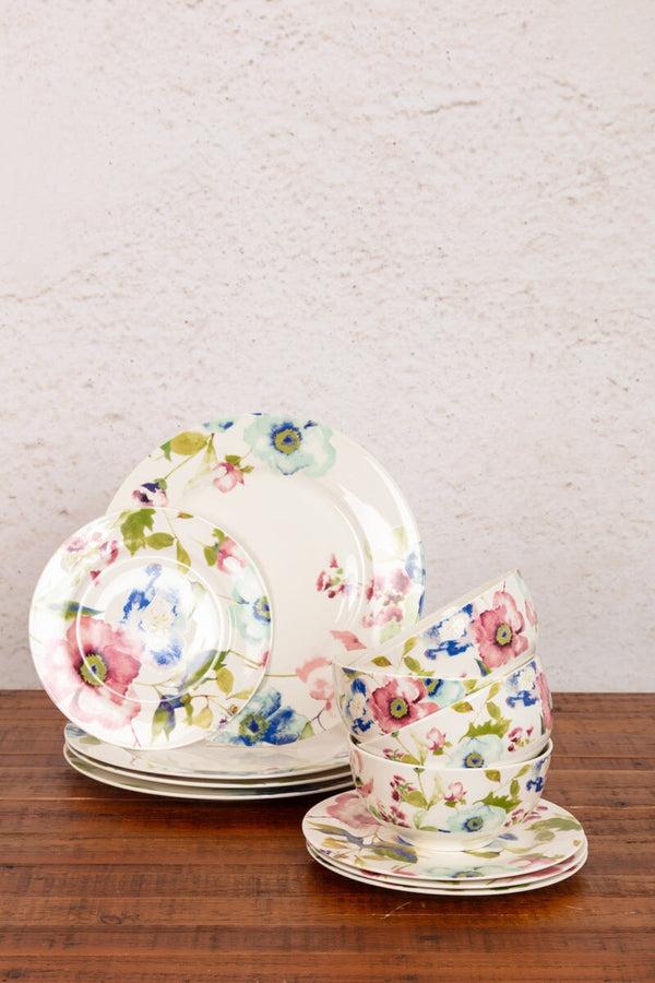Carraig Donn Bloom Ceramic Dinnerware Set Of 12