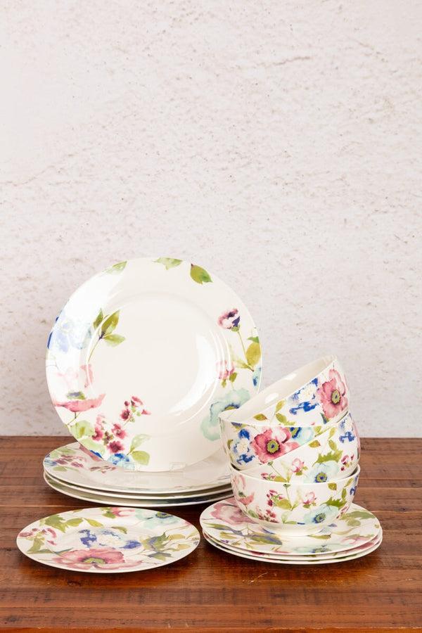 Carraig Donn Bloom Ceramic Dinnerware Set Of 12