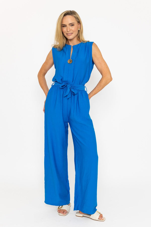 Carraig Donn Blue Belted Trousers