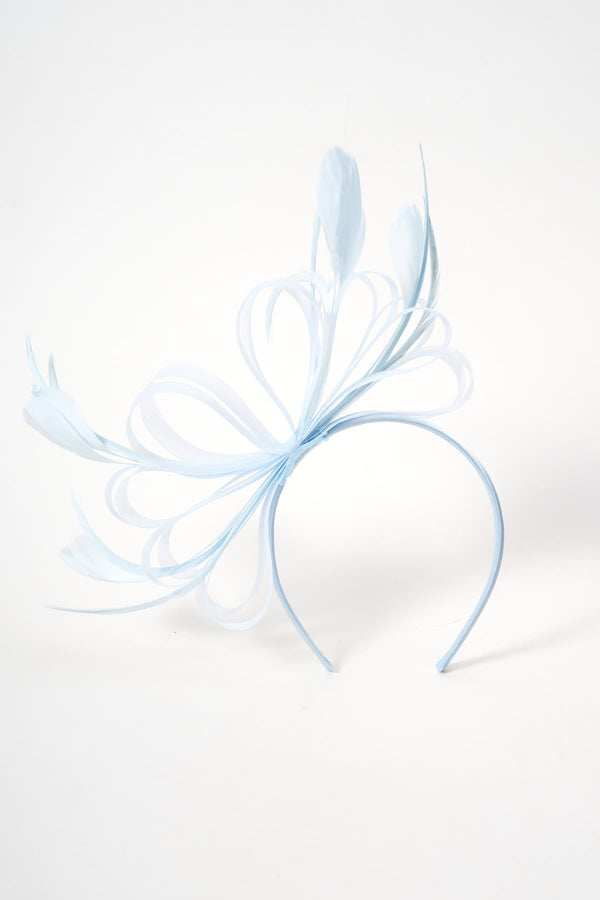 Carraig Donn Blue Bow & Feather Fascinator