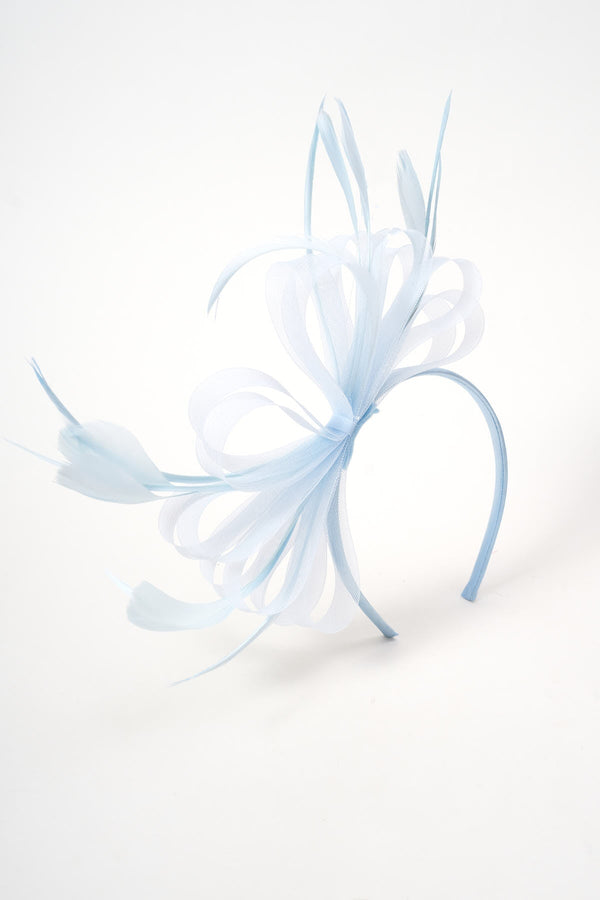 Carraig Donn Blue Bow & Feather Fascinator