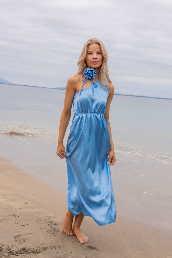 carraig donn Blue Clodagh One Shoulder Midi Dress