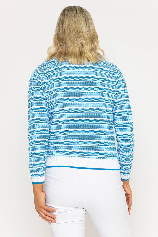 Carraig Donn Blue Collar Knitted Cardigan