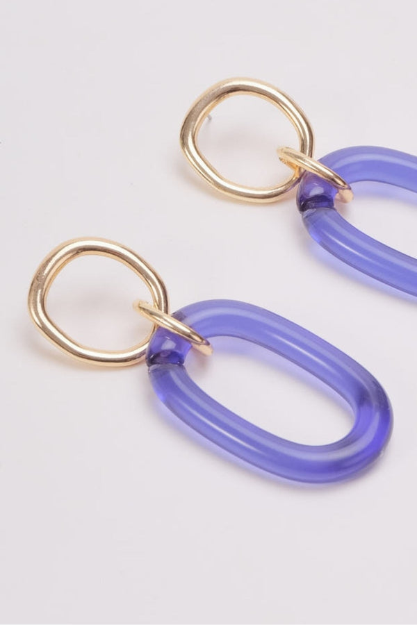 Carraig Donn Blue Drop Link Earrings
