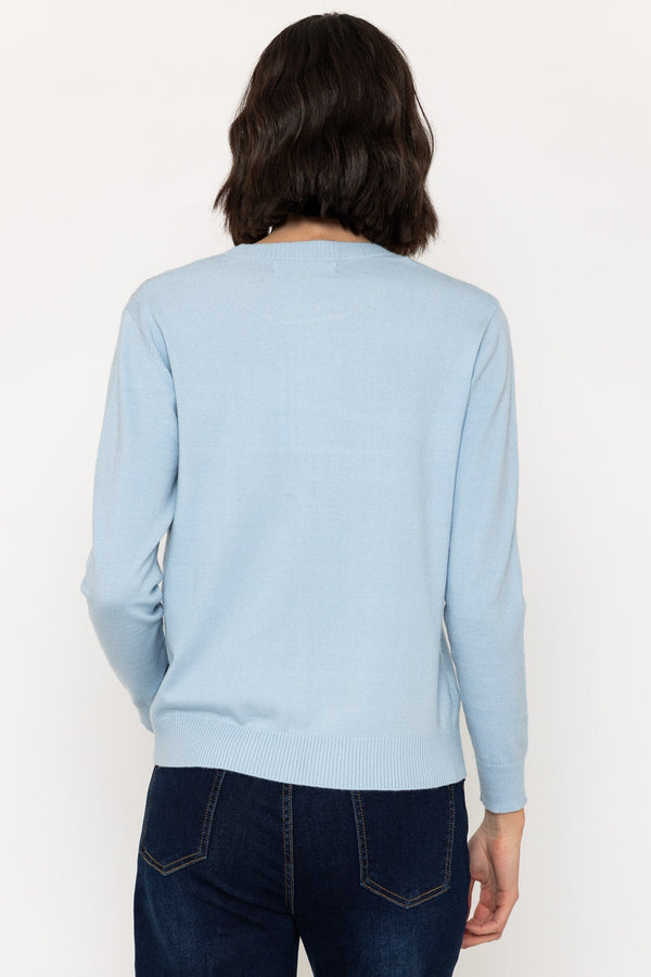 Carraig Donn Blue Embellished Soft Touch Jumper