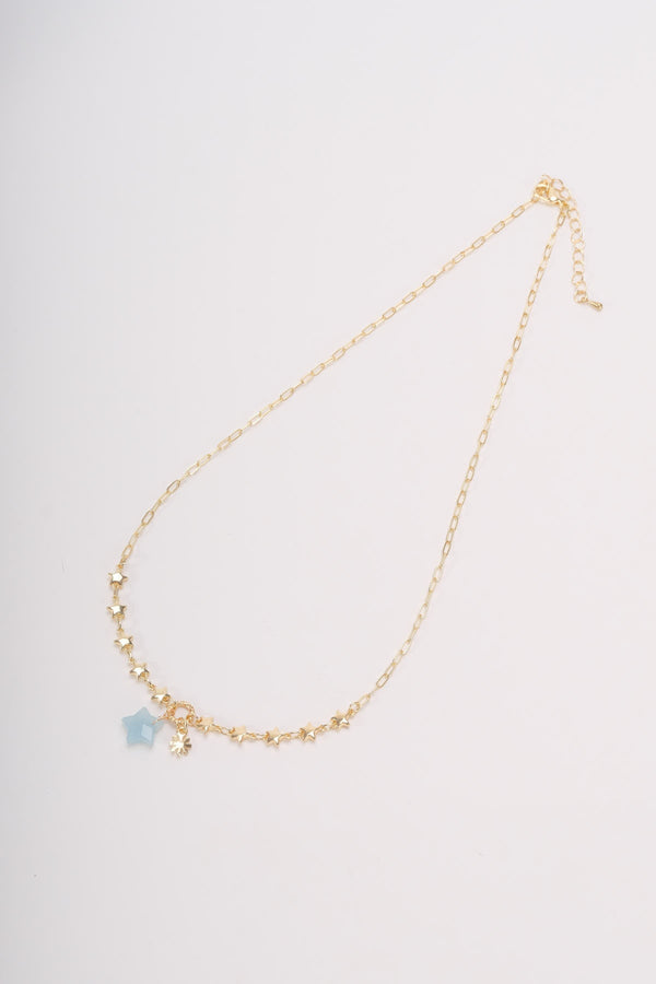 carraig donn Blue & Gold Star Necklace