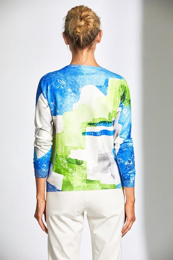 Carraig Donn Blue & Green Colourwash Knit