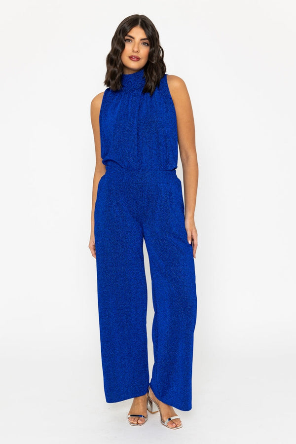 carraig donn Blue Lurex Wide Leg Trousers