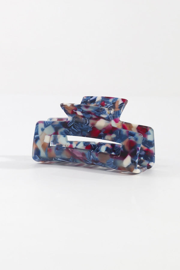 carraig donn Blue Marble Resin Hair Clip