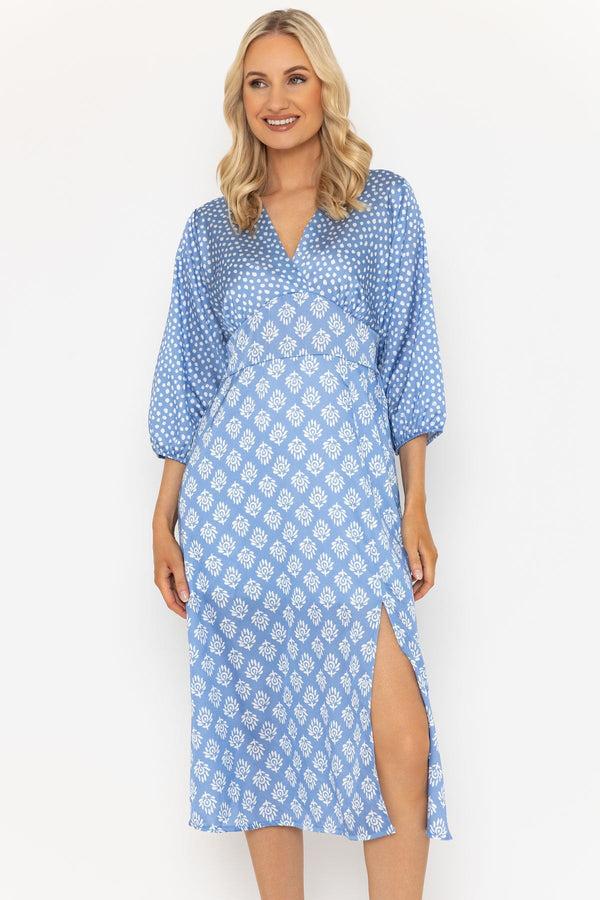 Carraig Donn Blue Print Eliza Midi Dress