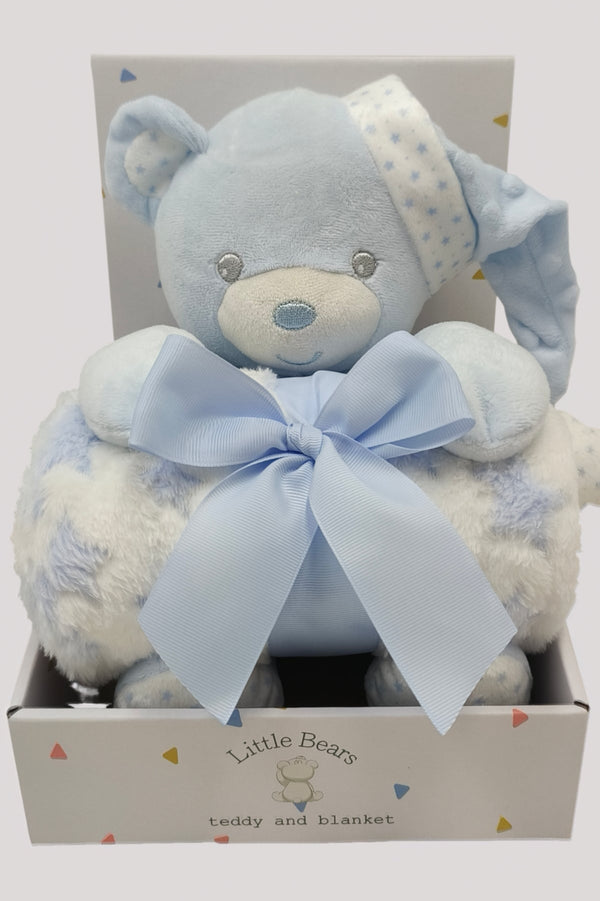 Carraig Donn Blue Teddy With Blanket