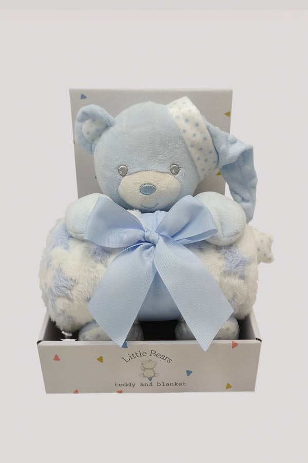 carraig donn Blue Teddy With Blanket