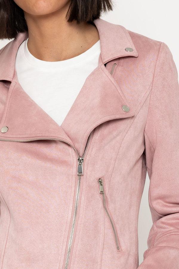 Carraig Donn Blush Suedette Biker Jacket