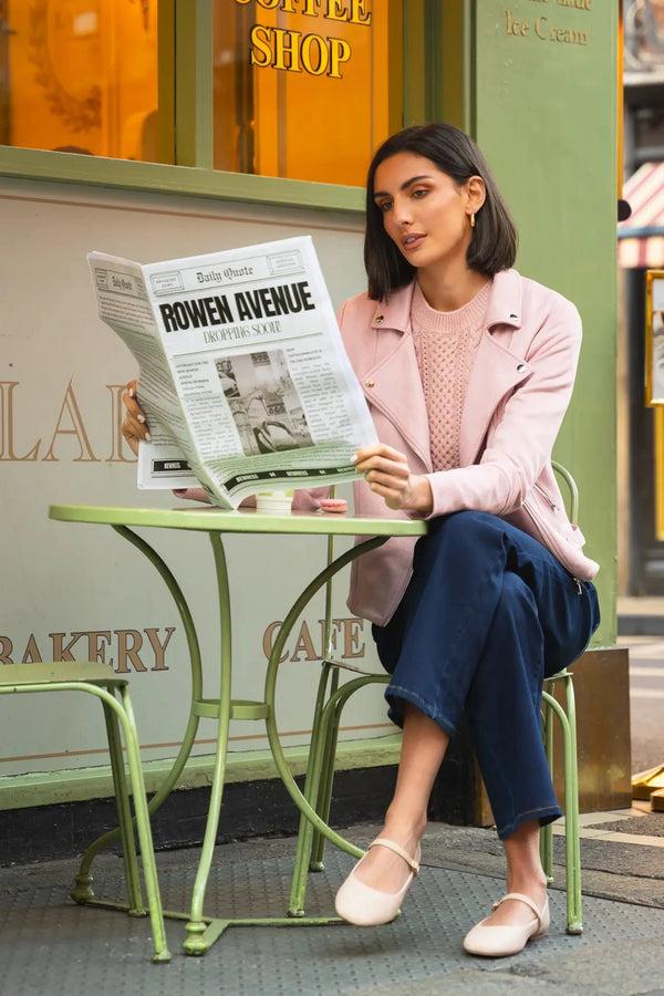 carraig donn Blush Suedette Biker Jacket