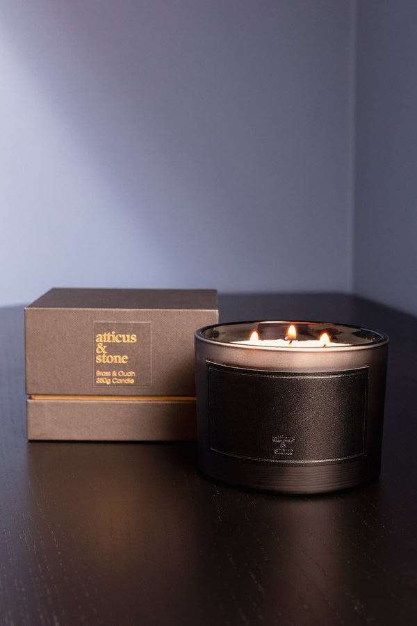 Carraig Donn Brass And Oudh 3 Wick Candle