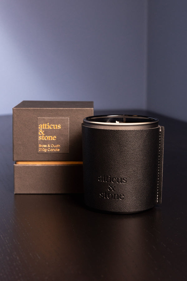 carraig donn Brass And Oudh Candle