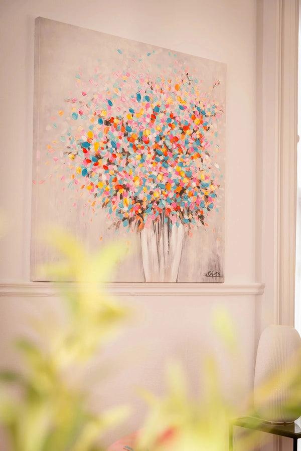 Carraig Donn Bright Floral Posy Canvas Wall Art