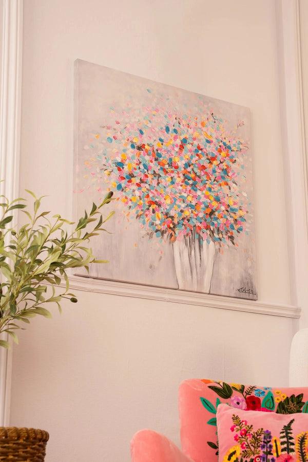 Carraig Donn Bright Floral Posy Canvas Wall Art