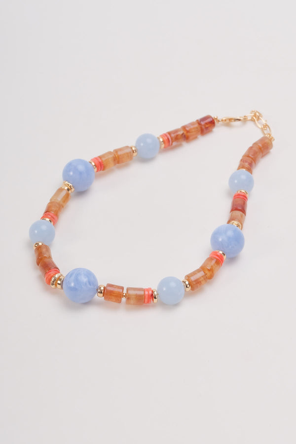 carraig donn Brown & Blue Beaded Necklace