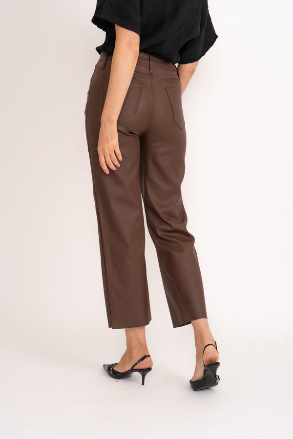 Carraig Donn Brown Seamless Faux Leather Jeans