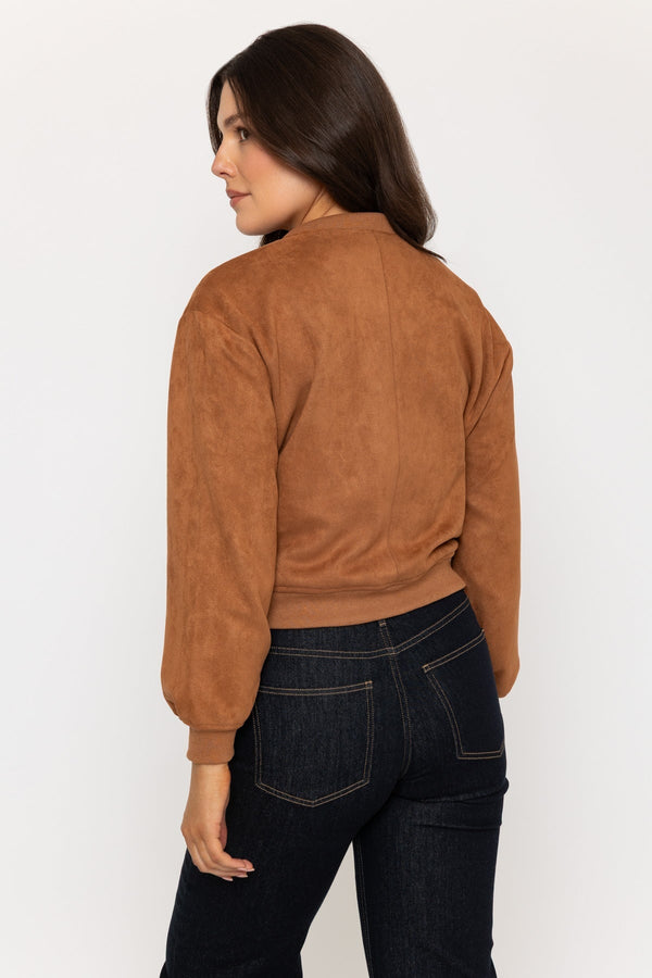 Carraig Donn Brown Suedette Bomber Jacket