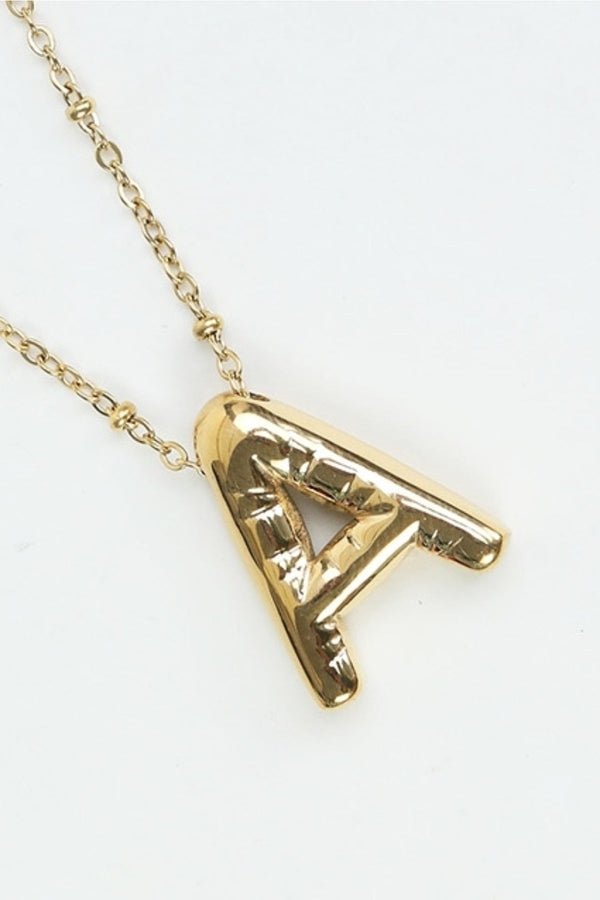 Carraig Donn Bubble "A" Gold Initial Necklace