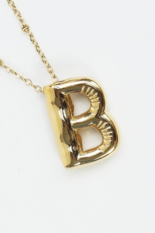 Carraig Donn Bubble "B" Gold Initial Necklace