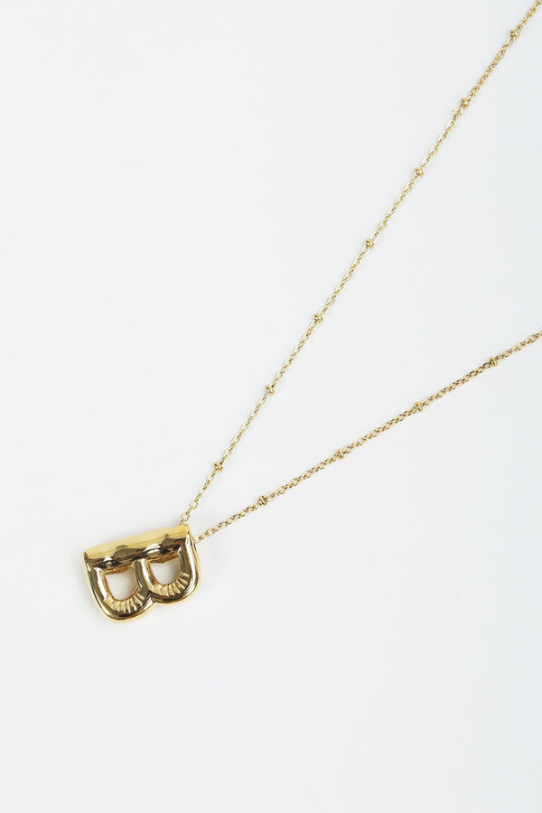 carraig donn Bubble "B" Gold Initial Necklace
