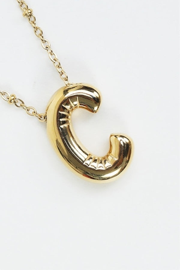 Carraig Donn Bubble "C" Gold Initial Necklace