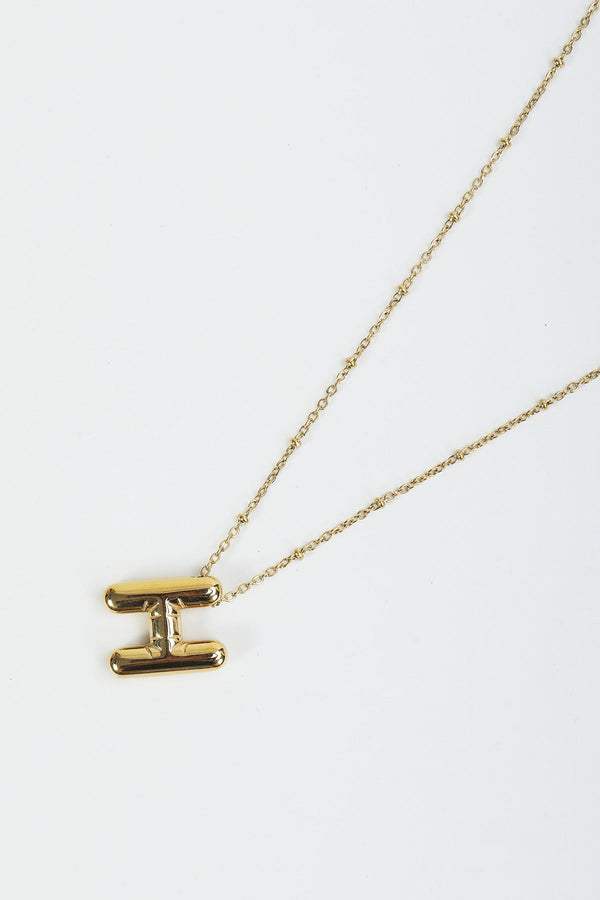 carraig donn Bubble "H" Gold Initial Necklace