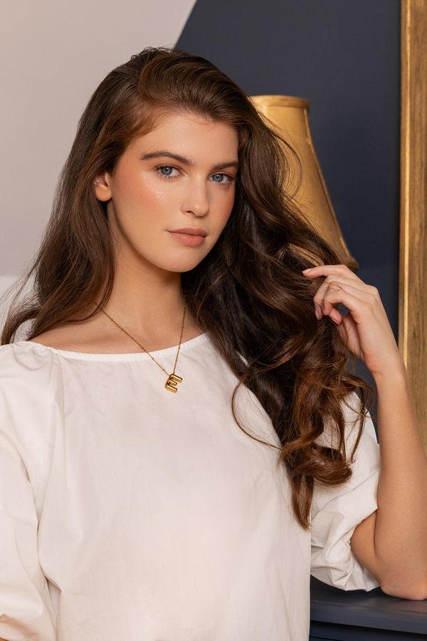 Carraig Donn Bubble "N" Gold Initial Necklace