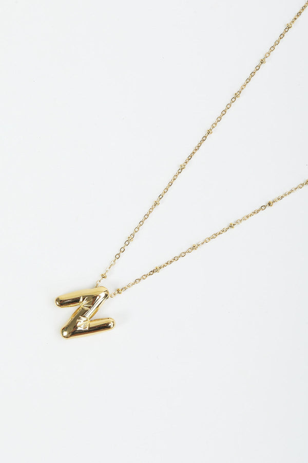 carraig donn Bubble "N" Gold Initial Necklace