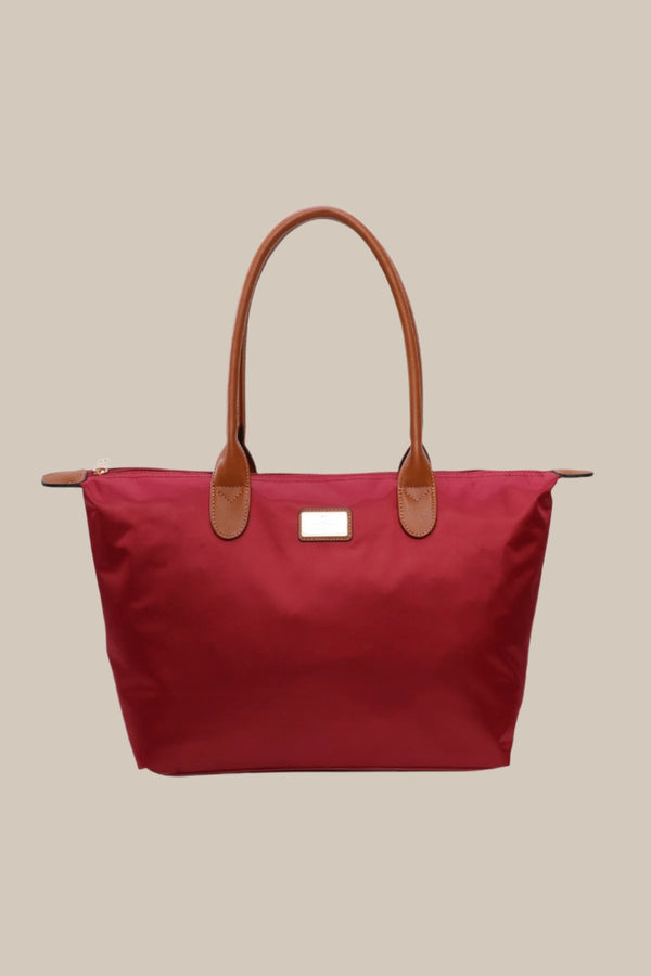 carraig donn Burgundy Nylon Tote Bag