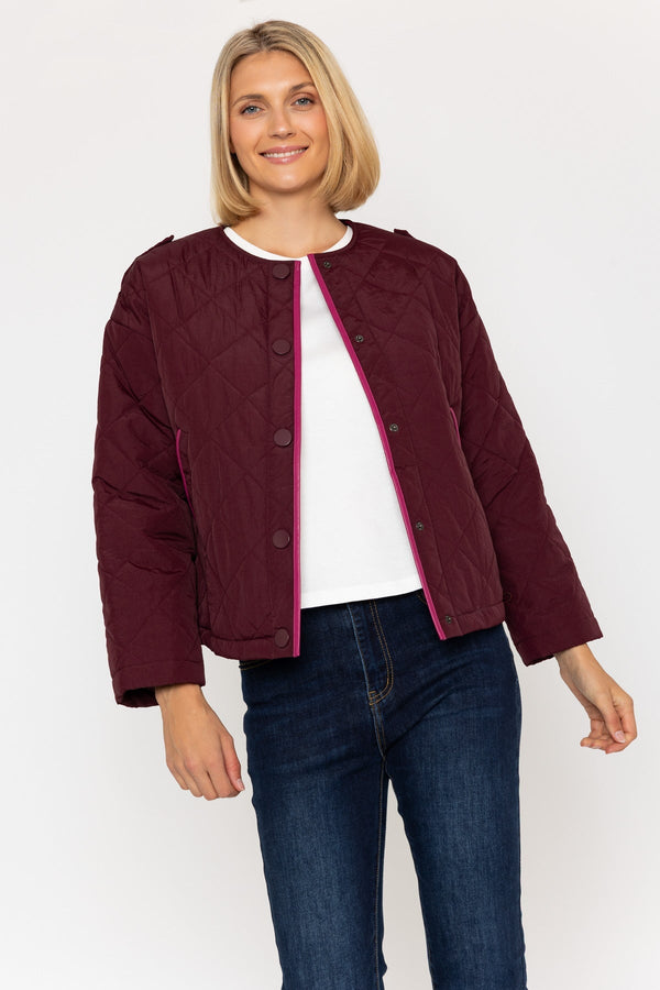Carraig Donn Burgundy Quilted Padded Jacket