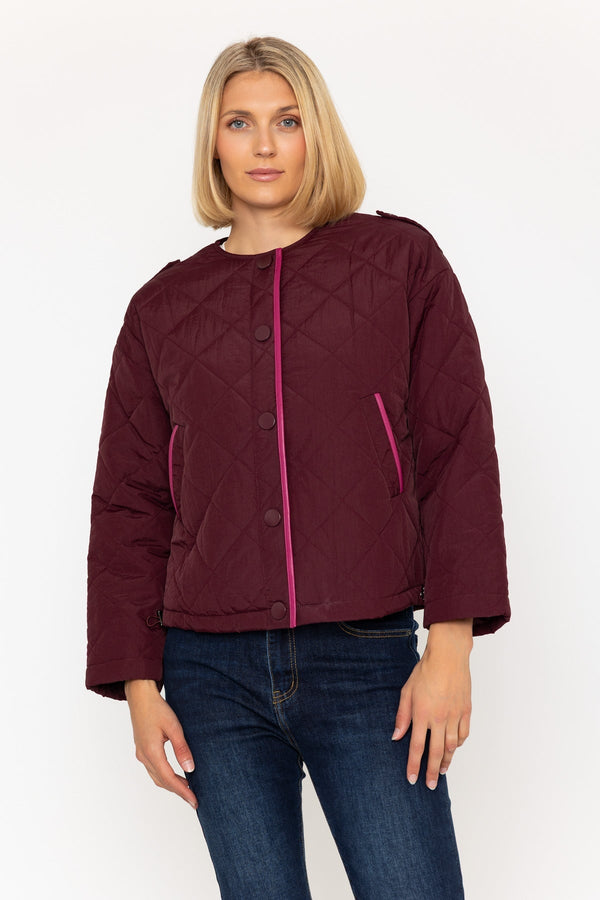 carraig donn Burgundy Quilted Padded Jacket