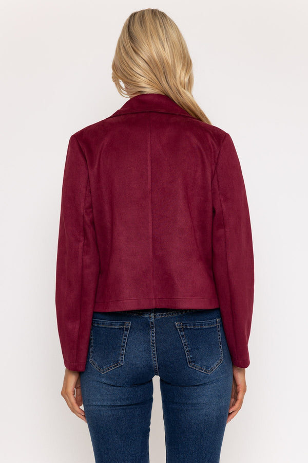 Carraig Donn Burgundy Suede Jacket Cover Up