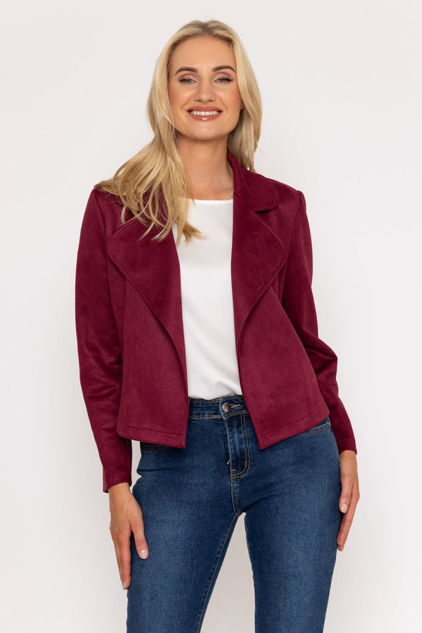 carraig donn Burgundy Suede Jacket Cover Up