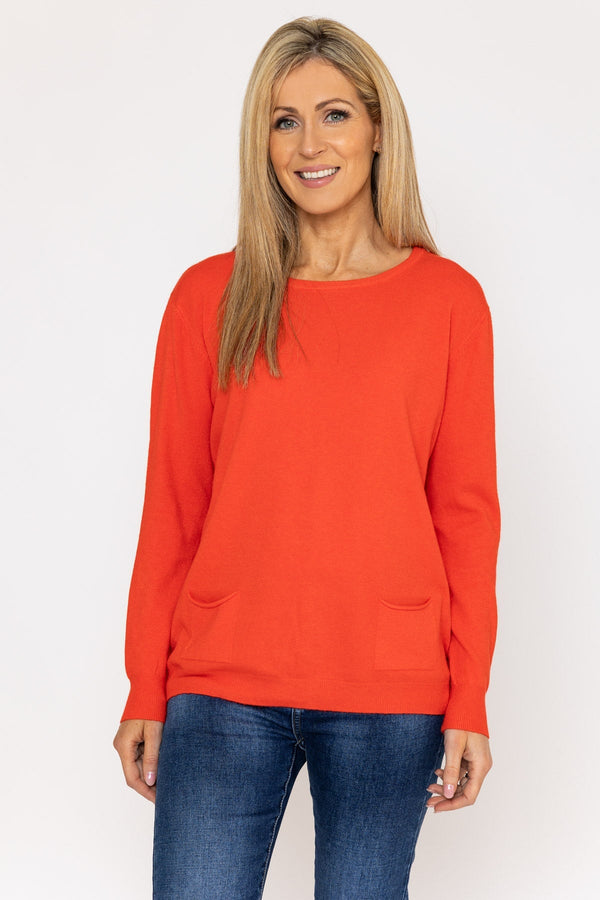 carraig donn Button Detail Knit in Orange
