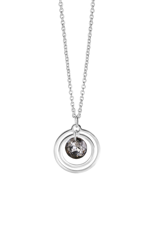 carraig donn Circular Pendant Black Stone