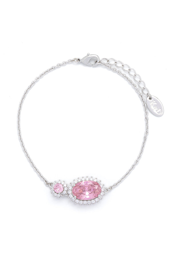 Carraig Donn Classic Oval Drop Rose Pink Bracelet