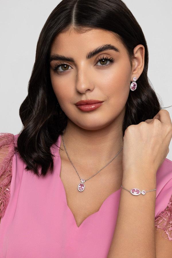 Carraig Donn Classic Oval Drop Rose Pink Bracelet