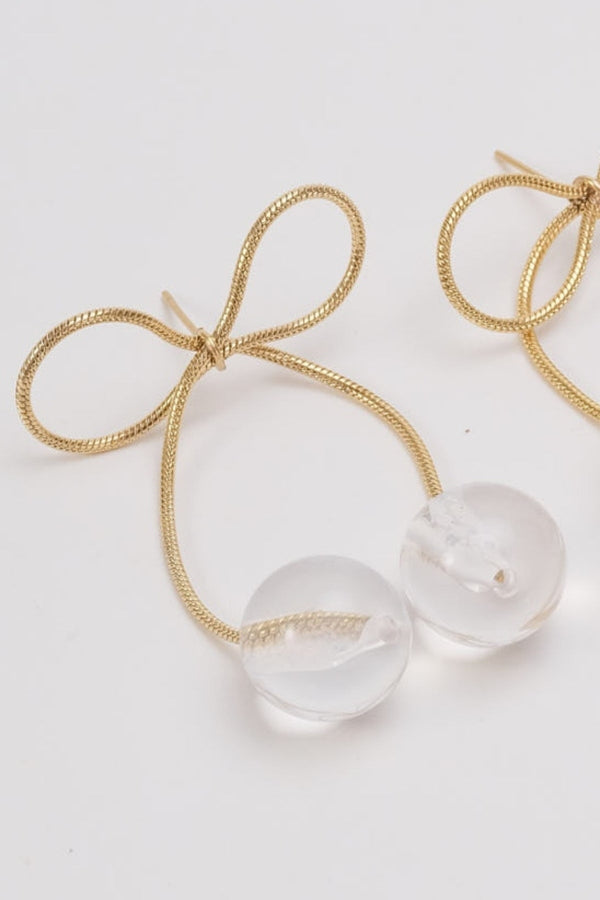 Carraig Donn Clear Cherry Bow Earrings