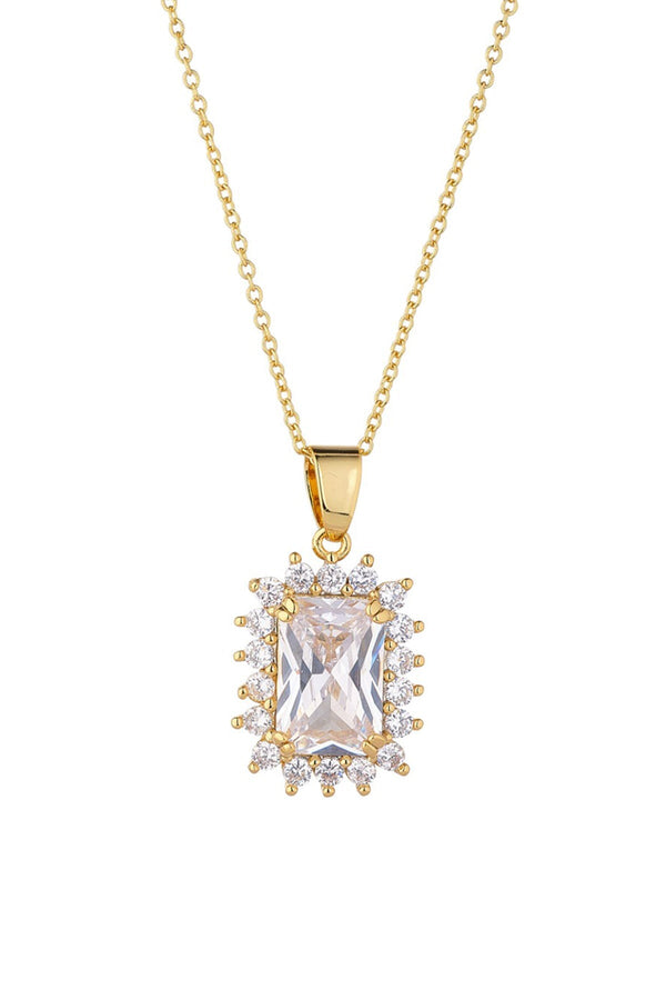 carraig donn Clear Gold Pendant Necklace