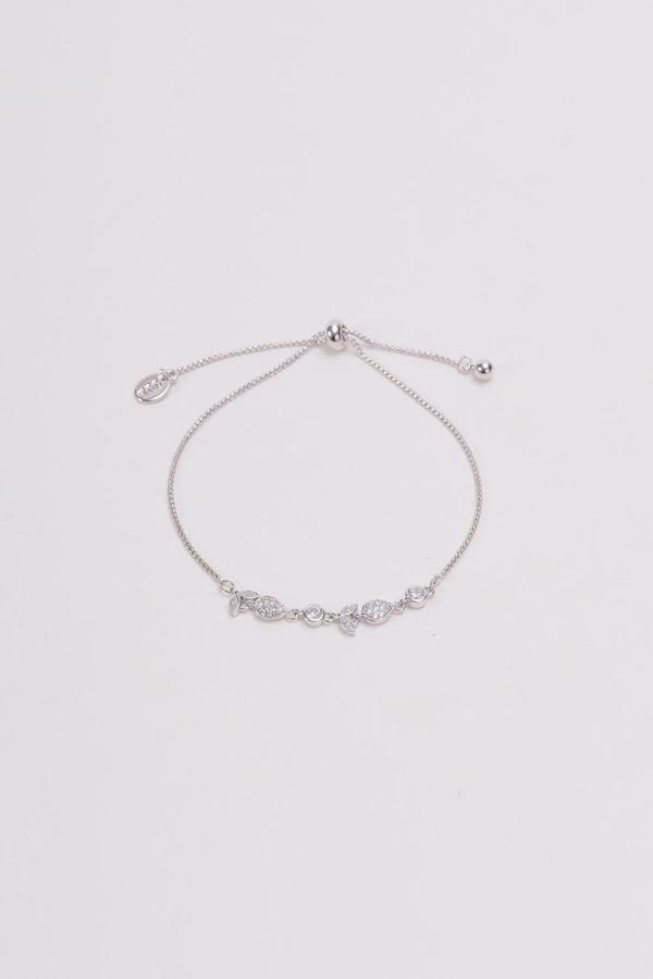 carraig donn Clear Stone Silver Toggle Bracelet