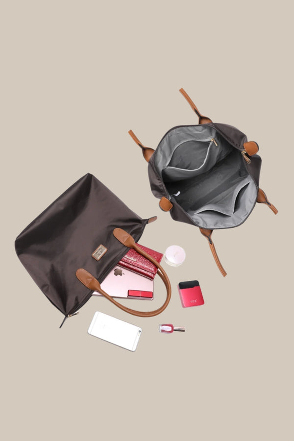 Carraig Donn Coffee Brown Nylon Tote Bag