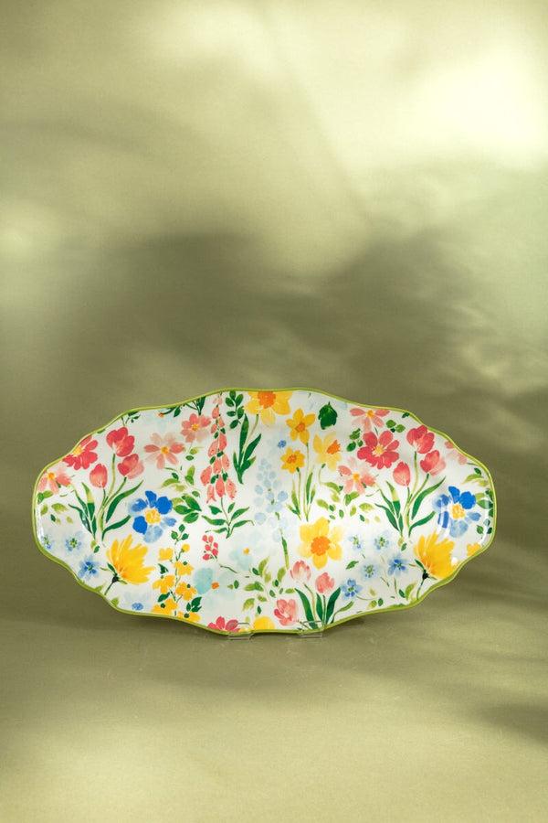 carraig donn Colourful Blossom Bloom Oval Platter