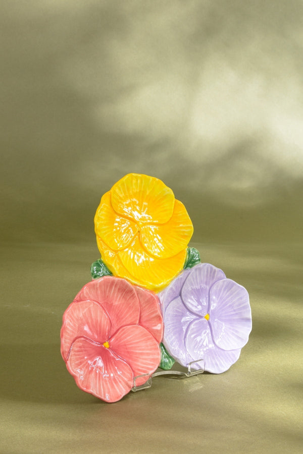Carraig Donn Colourful Pansy Shaped Triple Dish