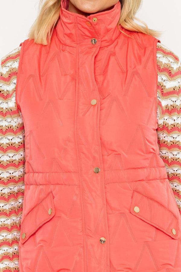 Carraig Donn Coral Embossed Quilt Gilet